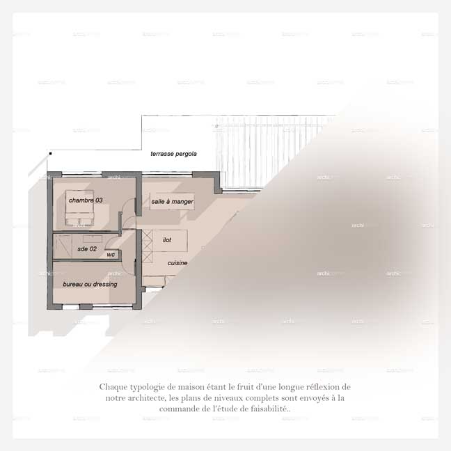 plan maison gratuit - delta - architecte archipermis