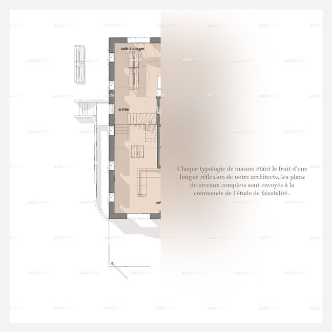 Plan de la maison LE MAS DE VICTOIRE, une maison régionale créée par l'agence d'architecture ARCHIPERMIS